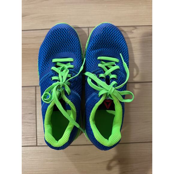 Reebok  Zprint Running  Athletic Blue and Green Size 2.5 Youth - Picture 5 of 8